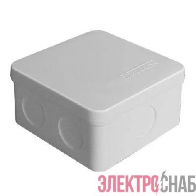 Коробка распределительная ОП 84х84х45мм IP54 7 выходов без гермовводов крышка защелкивающаяся сер. Epplast 125102