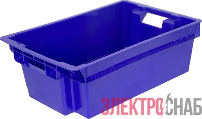 Ящик 600х400х200 1,6кг. сплошной  синий 206 206