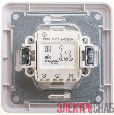 Выключатель 3-кл. СП W59 10А IP20 10АХ в сборе бел. SchE VS0510-351-18