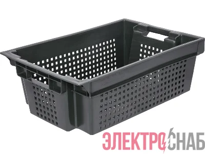 Ящик 600х400х200 усиленный  чёрный 102-У 102-У