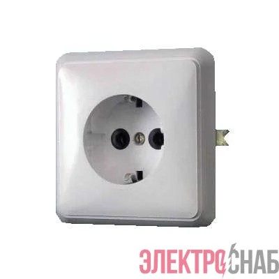 Розетка 1-м СП 16А IP20 с заземл. бел. БЕЛТИЗ Молодечно РС16-004