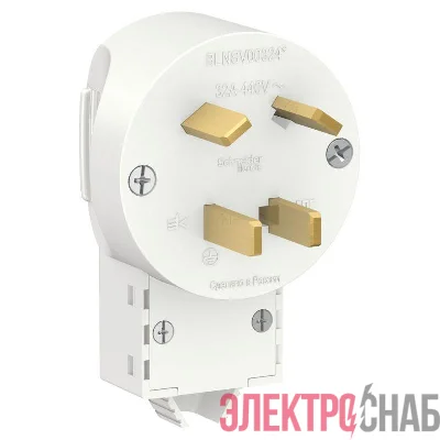 Вилка силовая СП Blanca 3P+E 32А 400В бел. SE BLNSV003241