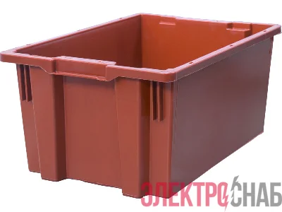 Ящик 600х400х270 дно гладкое,  красный 600-6427 гд 600-6427 гд