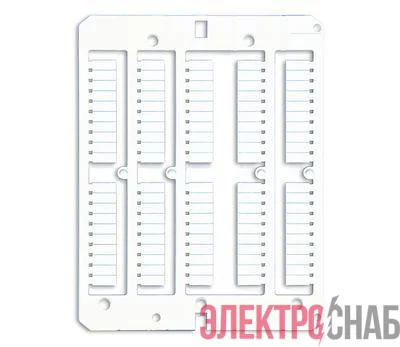 Маркировка для клемм (уп.1500шт) DKC жесткая 4х10мм период 4мм бел. (уп.1500шт) DKC NUTB1040