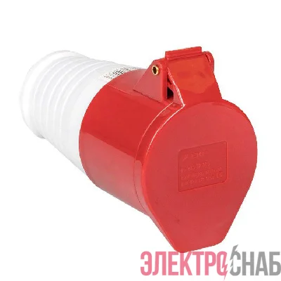Розетка кабельная 32А 380В 3P+РЕ IP44 (224) EKF ps-224-32-380