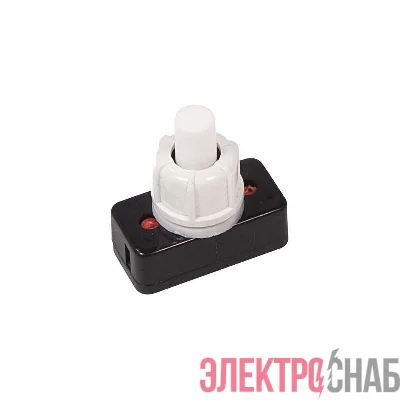 Выключатель-кнопка 250В 1А (2с) ON-OFF бел. (PBS-17A2) (для настольной лампы) Rexant 36-3010