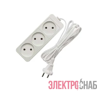 Удлинитель 3х7м без заземл. 10А IP20 2.2кВт ПВС Союз 481S-1307