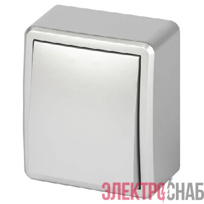 Выключатель 1-кл. ОП Эксперт 11-1201-03 IP20 10АХ-250В алюм. Эра Б0063014