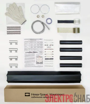 Муфта кабельная соединительная 1кВ 1ПСТ(б)-(тк)-4х(150-240) с болтовыми соединителями Нева-Транс Комплект 22010046