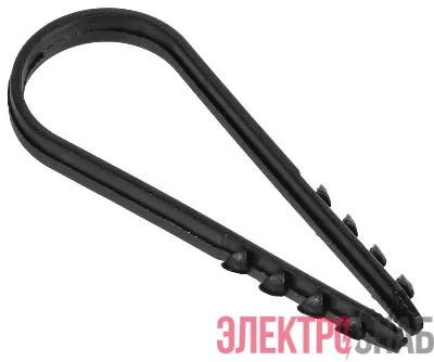 Дюбель-хомут 19х25мм для круглого кабеля нейлон черн. (уп.100шт) GENERICA UDH13-19-25-100-K02-G