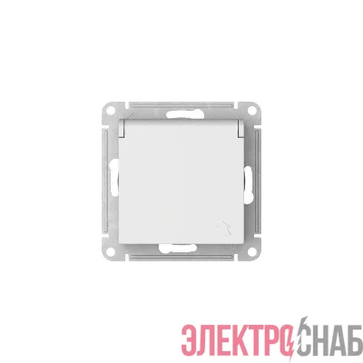 Розетка AtlasDesign 16А IP20 с заземл. защ. шторки с крышкой быстрозажим. клем. механизм бел. SE ATN000146S