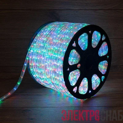Шнур светодиодный Дюралайт чейзинг 3Вт 36LED/м мультиколор (RYGB) (уп.100м) Neon-Night 121-329