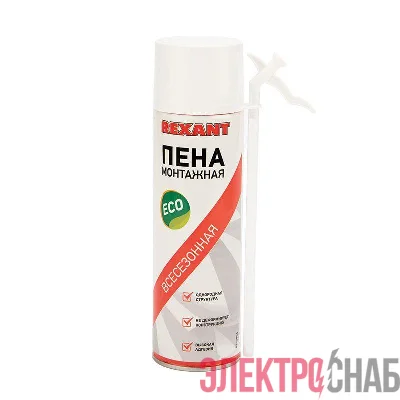 Пена монтажная всесезонная с трубочкой 40л eco Rexant 89-0906