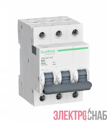 Выключатель автоматический модульный 3п B 25А 4.5кА City9 Set 400В SE C9F14325