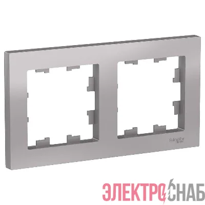 Рамка 2-м AtlasDesign универс. алюм. SE ATN000302