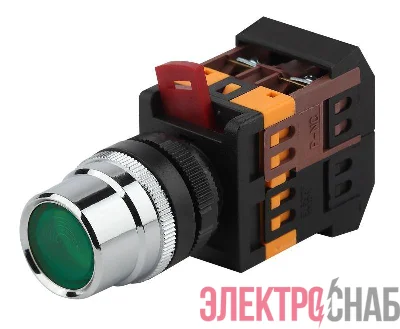 Кнопка ABLF-22 зел. d22мм неон/240В 1з+1р BBT10-ABLF-K06E ЭРА Б0045650