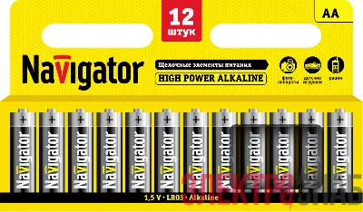 Элемент питания алкалиновый AA/LR6 94 782 NBT-NE-LR6-BP12 (блист.12шт) Navigator 94782