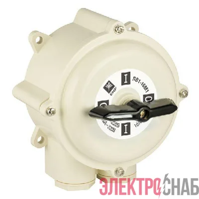 Переключатель пакетный 1-кл. 100А IP56 ПП 3-100/Н2 М2 пл. беж. EKF pp-3-100-4