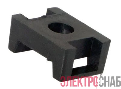 Площадка для крепления стяжки 22х16мм (ПС-2) черн. (уп.100шт) Rexant 07-2103