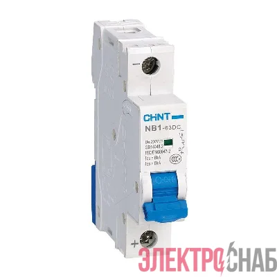 Выключатель автоматический модульный 1п C 6А 6кА NB1-63DC 250В DC (R) CHINT 182703
