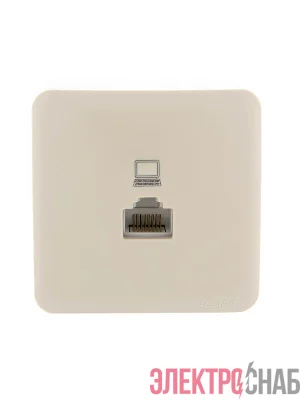 Розетка компьютерная 1-м ОП Viola RJ45 крем. LEZARD 751-0300-139