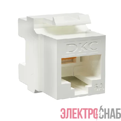Модуль Keystone RJ45 CAT6А не экранированный 180град. бел. DKC RNK6AU180WH