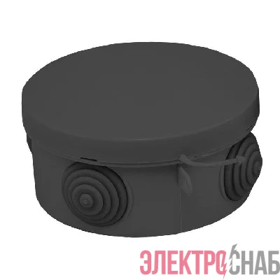Коробка распаячная КМР-040-039 с крышкой 85х40 4 мембранных ввода IP54 черн. EKF plc-kmr-040-039-b