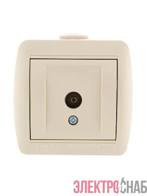 Розетка телевизионная оконечная TV ОП Nata 16А IP20 крем. LEZARD 710-0300-130