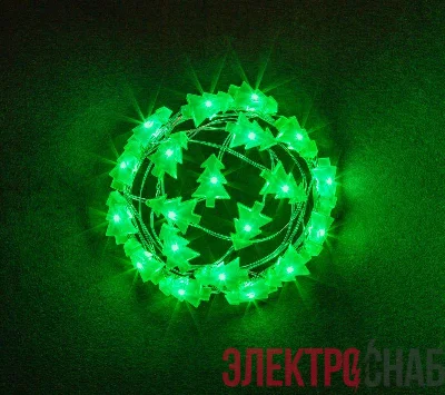 Гирлянда светодиодная "Зеленые елочки" 14 050 NGF-DM002-20G-2AA Navigator 14050