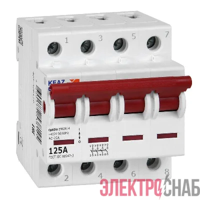 Выключатель нагрузки модульный OptiDin BM63PL-4125-УХЛ3 (ВМ63PL) КЭАЗ 328179