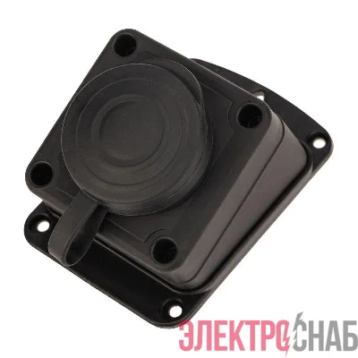 Розетка штепсельная влагозащ. стационарная угловая ОУ 16А IP44 230В 2P+PE каучук PROCONNECT 111-127-4