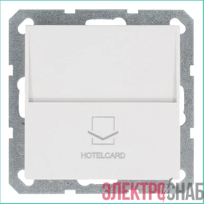 Выключатель карточный 10А IP20 отельный механизм бел. глянцевый Jasmart G6209W