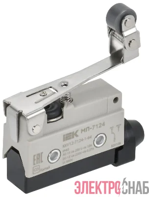 Микропереключатель концевой МП-7124 рычаг с рег. рол. IP40 IEK KKV12-7124-1-64