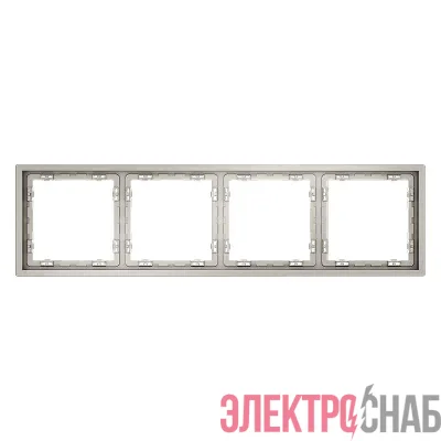 Рамка 4-м S70 пластик. кашемир Voltum VLS100403