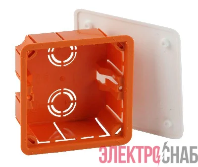 Коробка распаячная KRT 92х92х40мм для твердых стен саморез. крышка IP20 Эра Б0047256
