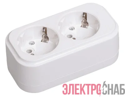 Колодка удлинителя 2-м 16А Classic К02 2P+PE 250В IEK KYP11-16-02-00-Z