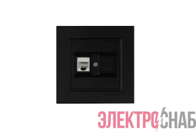 Розетка компьютерная Karea черн. Makel 56054035