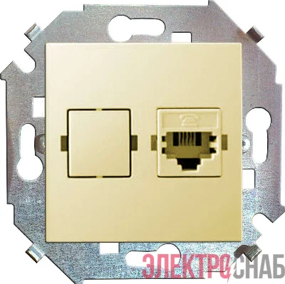 Механизм розетки комп. СП Simon15 RJ45 сл. кость Simon 1591598-031