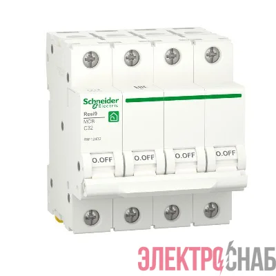 Выключатель автоматический модульный 4п C 32А Resi9 6000А SchE R9F12432