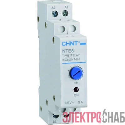 Реле времени NTE8-120B (задержка времени включения) 12-120с 1НО AC 230В (R) CHINT 258459