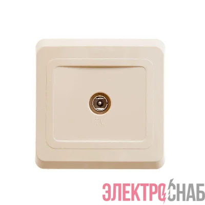 Розетка телевизионная оконечная TV 1-м СП Этюд крем. SE TVC-002K