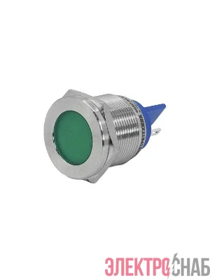 Лампа индикаторная GQ22T-D/L/G/220V/S светодиодная матрица d22мм 220В AC/DC IP67 метал. зел. Электротехник ET020077