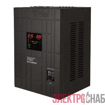 Стабилизатор напряжения RS-1/12000WS 1ф 12кВА релейный настен. с гальванической развязкой Uniel 07386