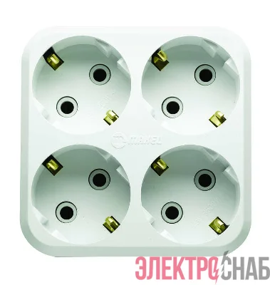 Разветвитель 4-м с заземл. (NEW) Makel 10001205