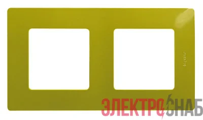 Рамка 2-м Etika зел. папоротник IEK 672542