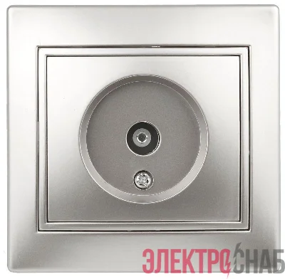 Розетка TV СП Plano 1-301-03 одиночная IP20 алюм. Intro Б0030078