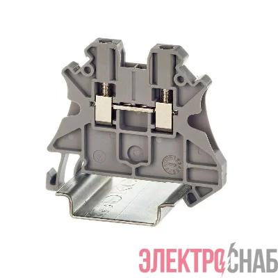Клемма проходная винтовой зажим 2 точки подключения 2.5кв.мм сер. DKC TUR-2.5