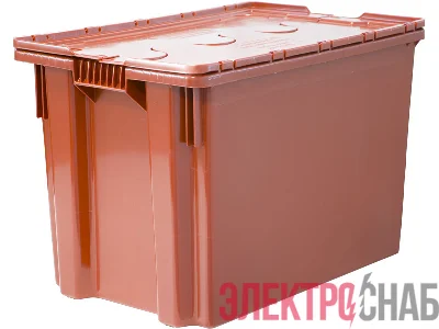 Ящик 600х400х400 мороз. Safe PRO сплошной, с крышкой,  оранж с оранж крышкой 605-1 SP м 605-1 SP м