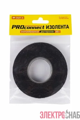 Изолента х/б 18мм двусторонняя 31.9м 200г Proconnect 09-2421-4