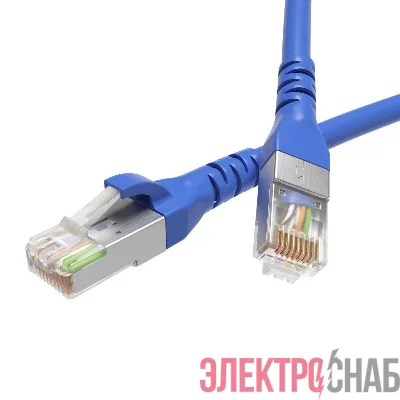 Патч-корд кат.5E F/UTP экранир. 4х2 LSZH 3м син. DKC RN5EFU4530BL